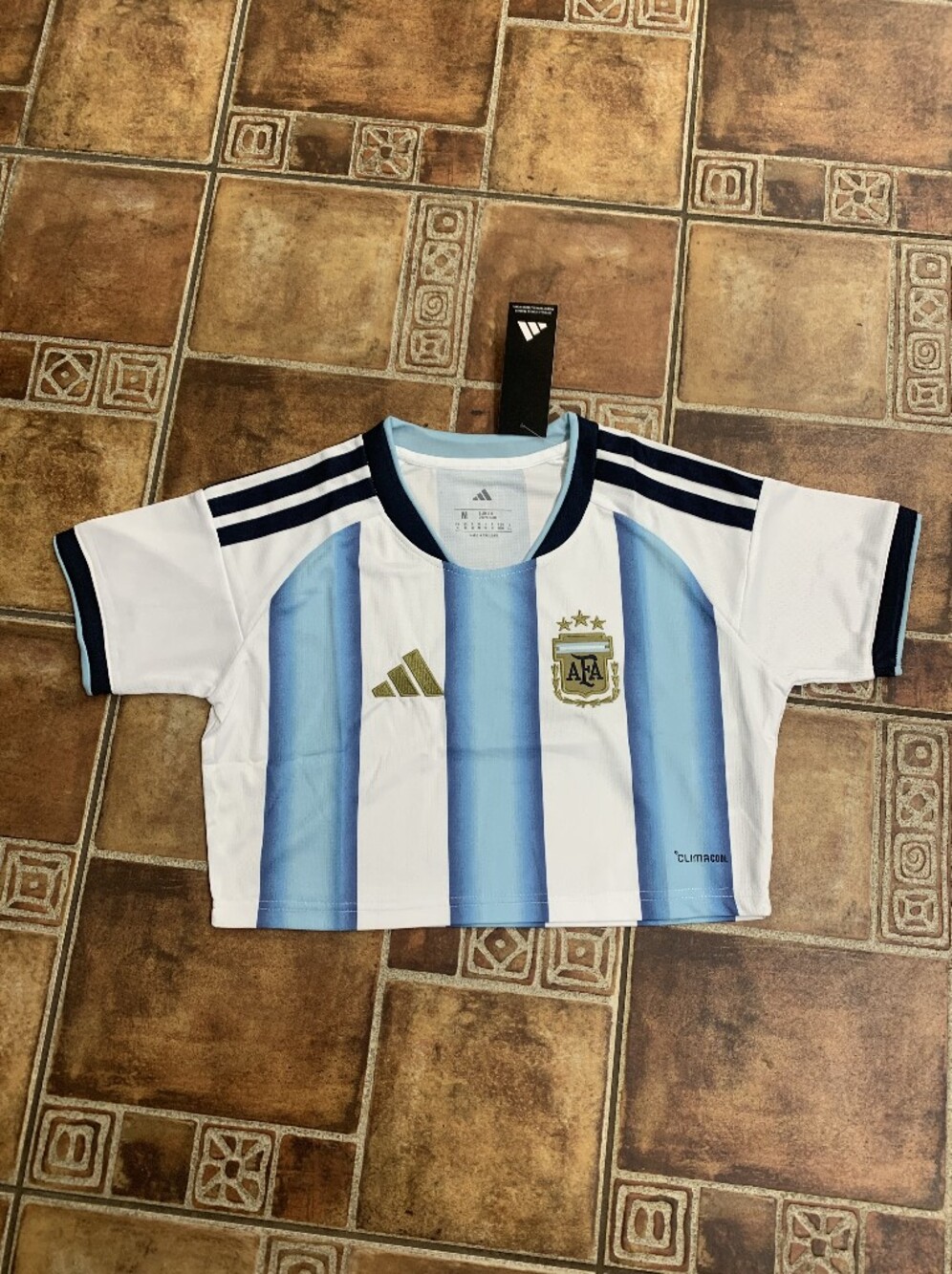 Adidas Argentina 2026 World Cup Women's Cropped Jersey Size M